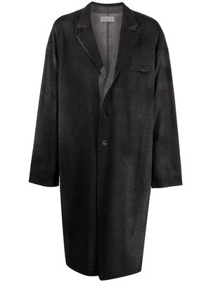Yohji Yamamoto long single-breasted jacket - Grey