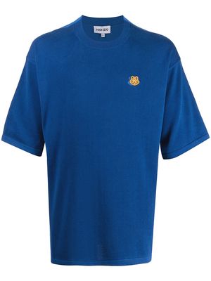 Kenzo logo-patch short-sleeved T-shirt - Blue