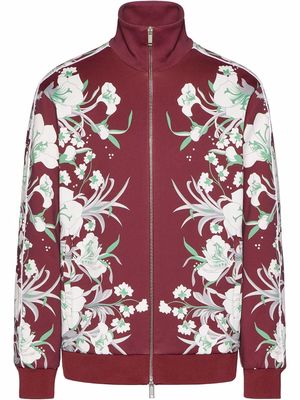 Valentino graphic-print zip-fastening jacket - Red