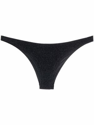 Oséree glitter low-rise bikini bottoms - Black