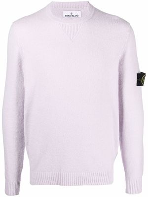 Stone Island logo-patch knitted jumper - Purple