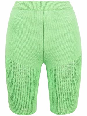 Nanushka crochet cycling shorts - Green