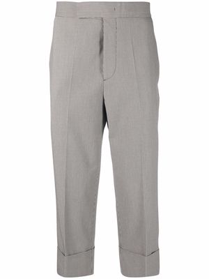 SAPIO cropped tailored suit trousers - White