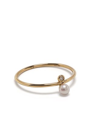 Ruifier 18kt yellow Astra Moonlight Akoya pearl diamond ring - Gold