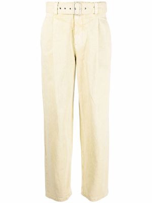 Jil Sander pleat-detail straight-leg trousers - Yellow