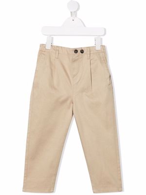 Douuod Kids mid-rise chino trousers - Neutrals