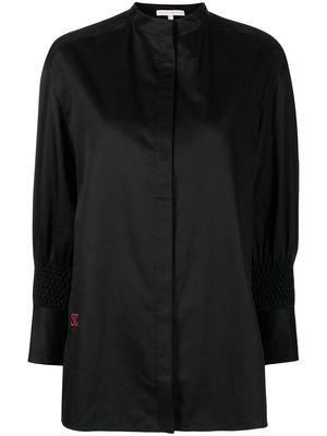 SHIATZY CHEN cotton embroidered sleeve shirt - Black