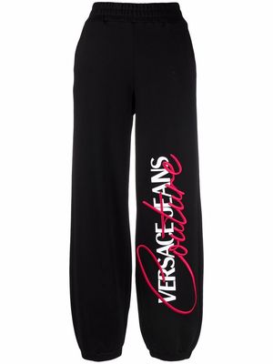 Versace Jeans Couture embroidered logo track pants - Black