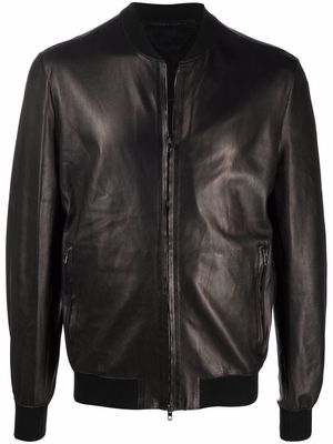 Salvatore Santoro leather bomber jacket - Black