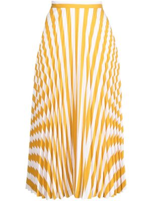 Maison Martin Margiela Pre-Owned 2018 striped pleated skirt - Yellow