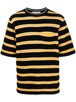 Marni striped terry-cloth T-shirt - Black
