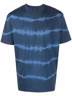 Roberto Collina tie-dye print cotton T-Shirt - Blue