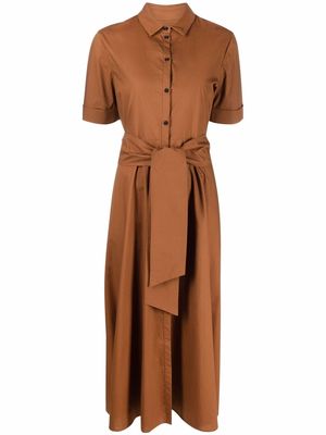 Woolrich belted midi shirt dress - Brown