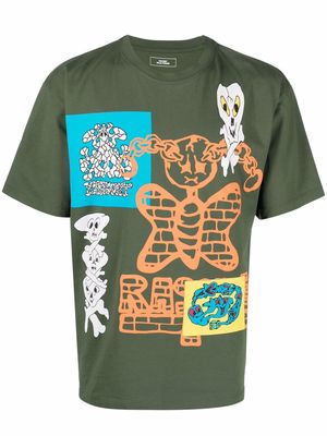 PACCBET mix-print cotton T-shirt - Green