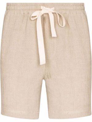 COMMAS drawstring-waist linen shorts - Neutrals