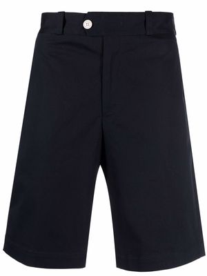 Moncler off-centre button shorts - Blue