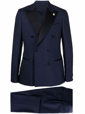 Lardini double-breasted tailored suit - Blue