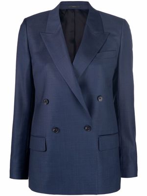 PAUL SMITH double-breasted wool blazer - Blue