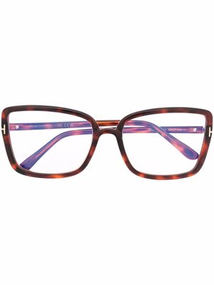 TOM FORD Eyewear square cat-eye optical glasses - Brown
