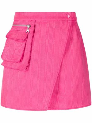 Marine Serre Cycling Moire-effect skirt - Pink