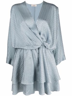 Zadig&Voltaire Hailey jacquard flounce dress - Blue