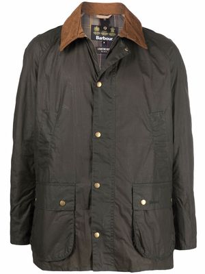 Barbour contrasting-collar detail jacket - Green