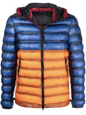 Peuterey colour-block padded puffer jacket - Orange