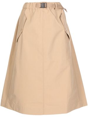 izzue high-waist midi skirt - Brown