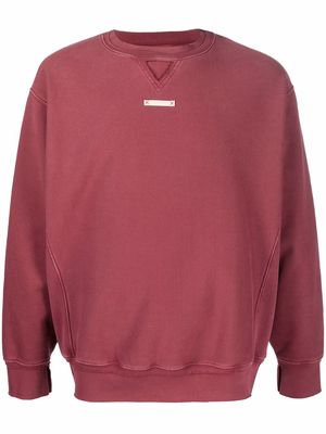 Maison Margiela stitch-patch sweatshirt - Red