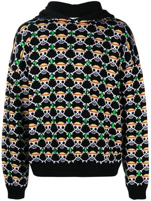Gcds x One Piece skull and crossbones sweater - Black