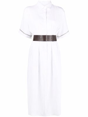 Fabiana Filippi short-sleeved midi shirtdress - White