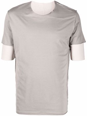 Attachment two-tone cotton T-shirt - Grey