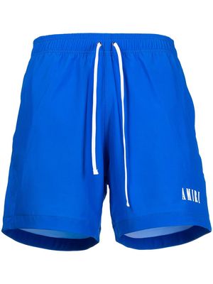 AMIRI logo-print swim shorts - Blue