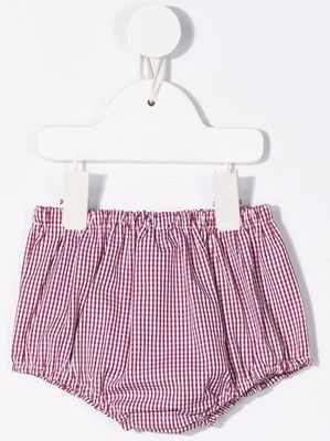La Stupenderia checked mid-rise bloomers - Red