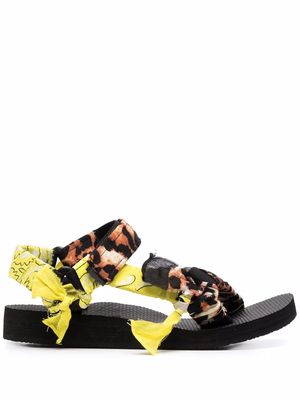 Arizona Love Trekky leopard-print bandana sandals - Black