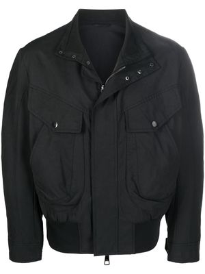 Neil Barrett funnel-neck bomber jacket - Black