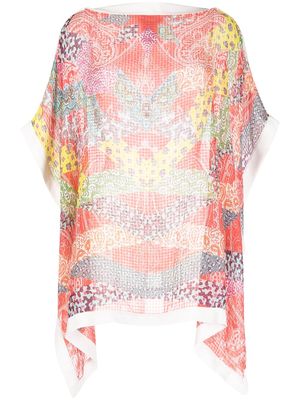 ETRO paisley-print silk blouse - Red