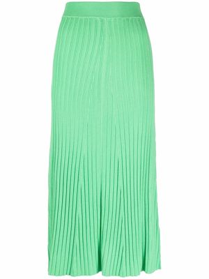 REMAIN rib-knit midi skirt - Green