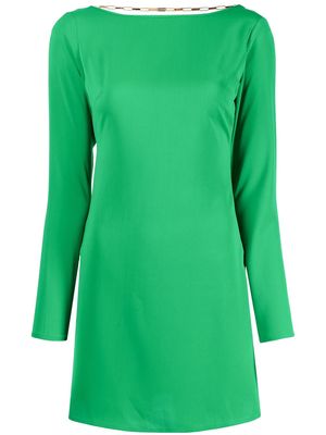 De La Vali sinatra backless mini dress - Green
