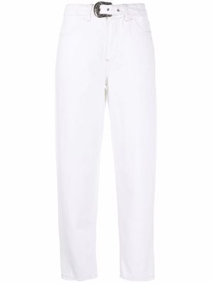 LIU JO high-waist cropped trousers - White