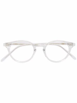 Epos round-frame translucent glasses - White