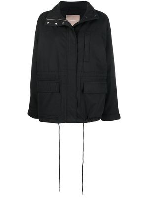 12 STOREEZ patch-pocket padded jacket - BLACK