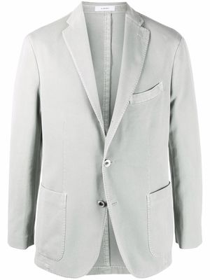 Boglioli chevron single-breasted blazer - Grey
