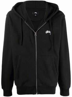 Stussy chest logo-print hoodie - Black