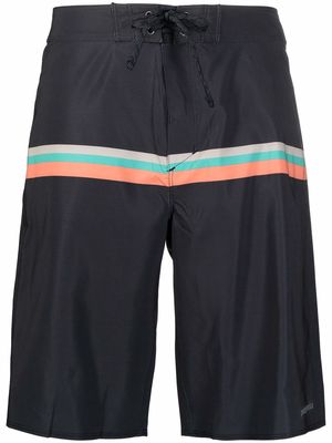 Patagonia stripe-print swim shorts - Grey