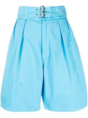 ETRO buckle-detail cotton shorts - Blue