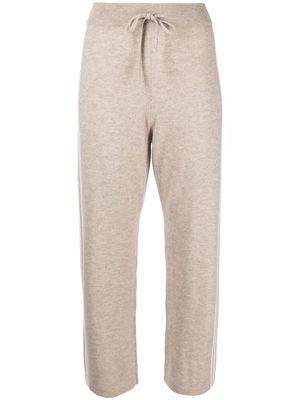 Chinti and Parker stripe-side cropped trousers - Neutrals