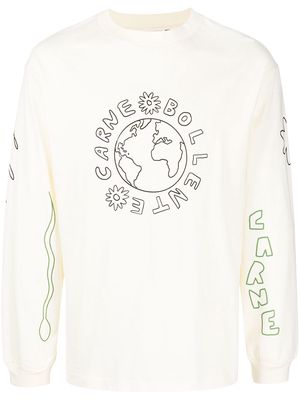 CARNE BOLLENTE logo-print sweatshirt - Neutrals