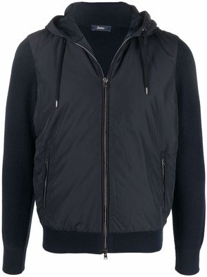 Herno cotton hooded jacket - Blue