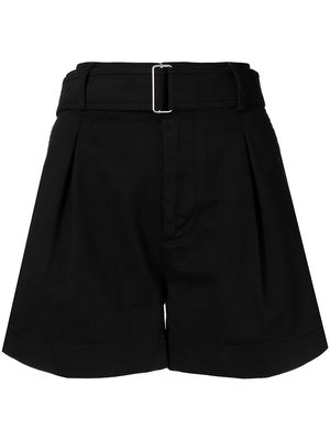 Nº21 belted tailored slip-pocket shorts - Black